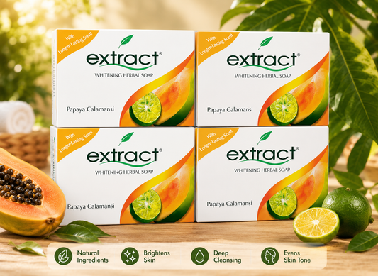 4 in 1 Extract Papaya Calamansi Whitening Herbal Soap with Langerhans Cells for Brighter Skin
