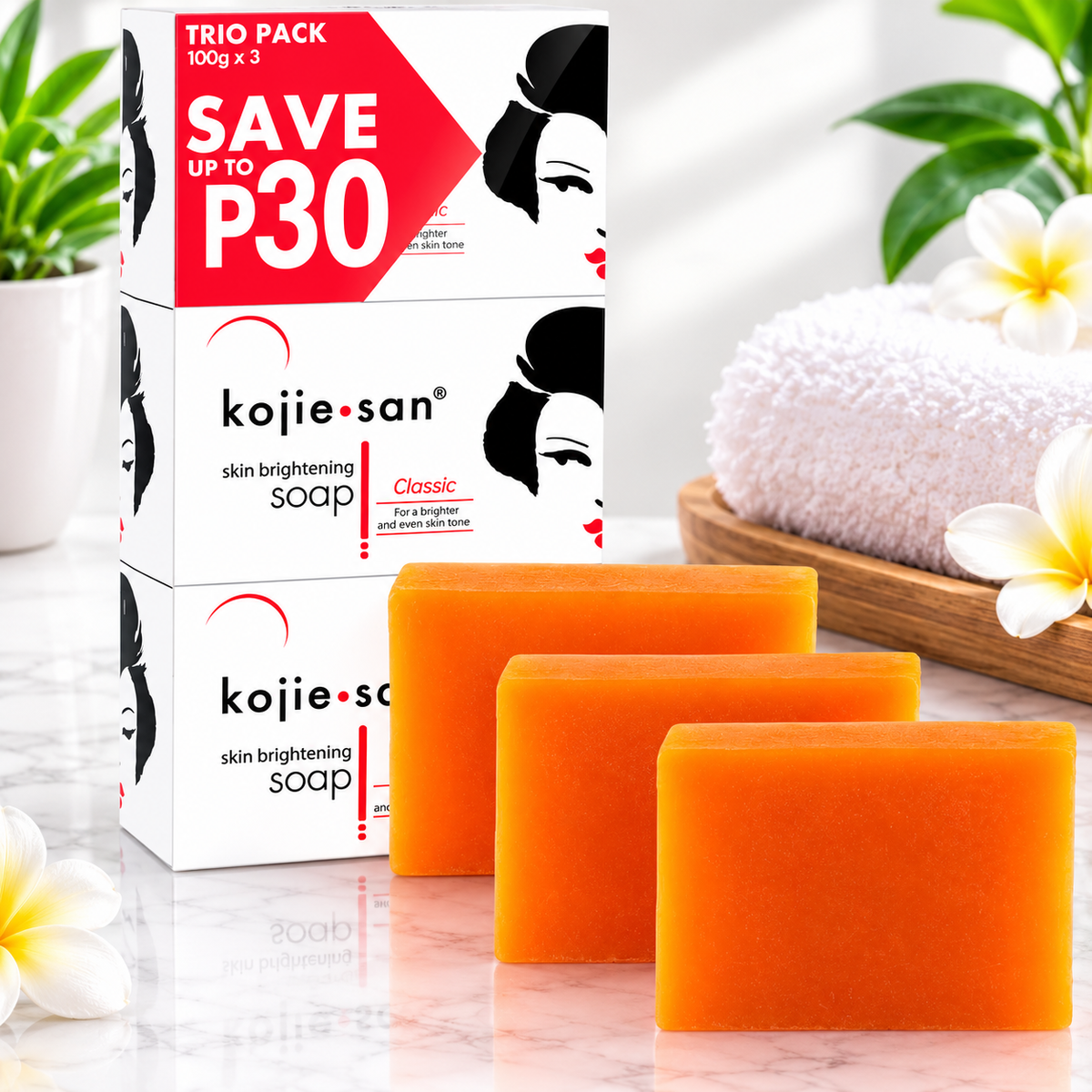 Kojie San Classic Brightening Soap Trio Pack