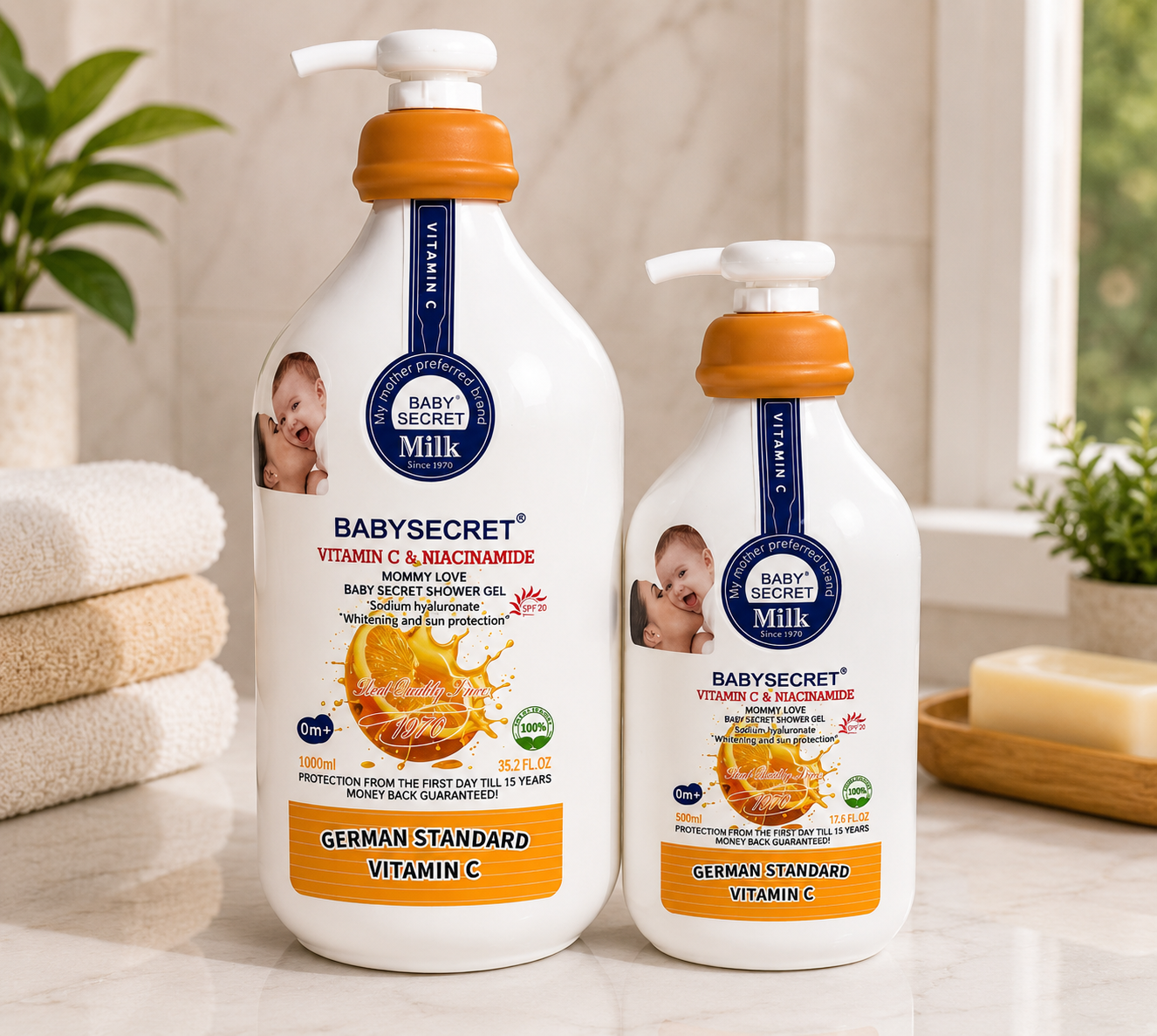 BABY SECRET SHOWER GEL AND BODY LOTION
