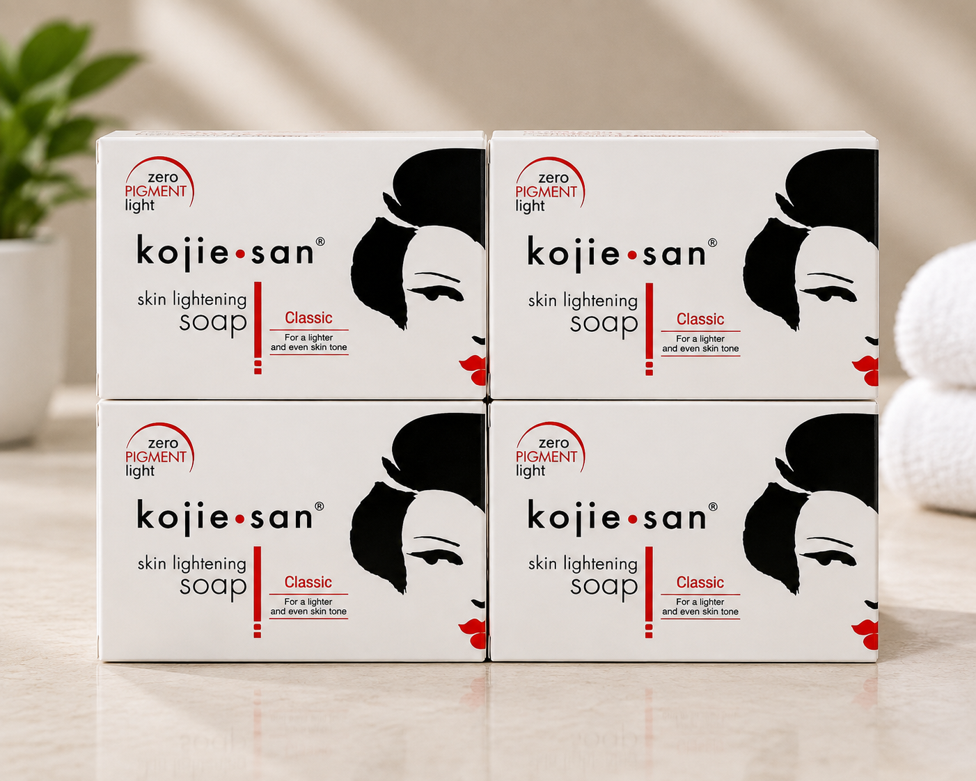 4pcs Kojie San classic skin brightening soap