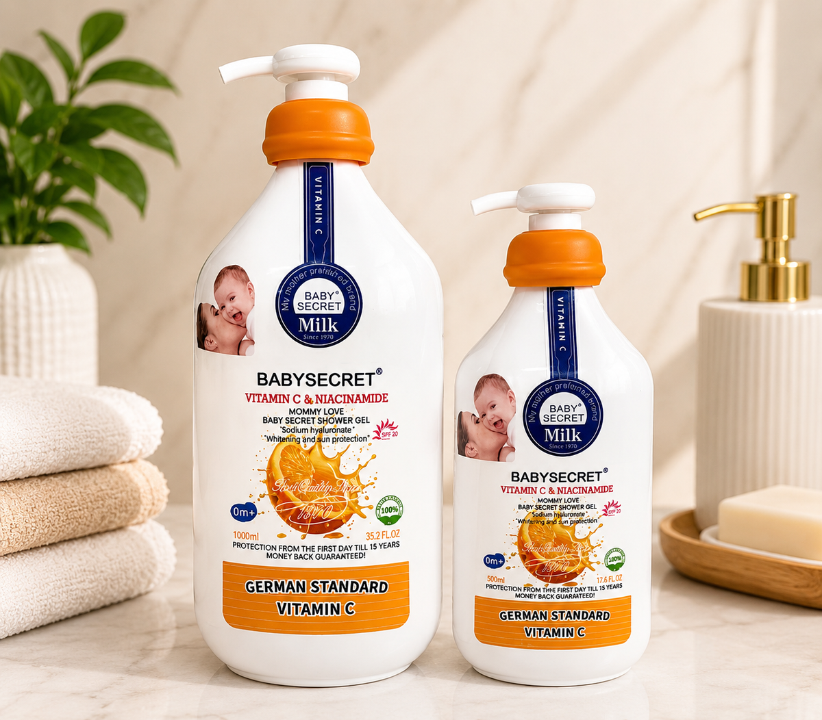 BABY SECRET SHOWER GEL AND BODY LOTION